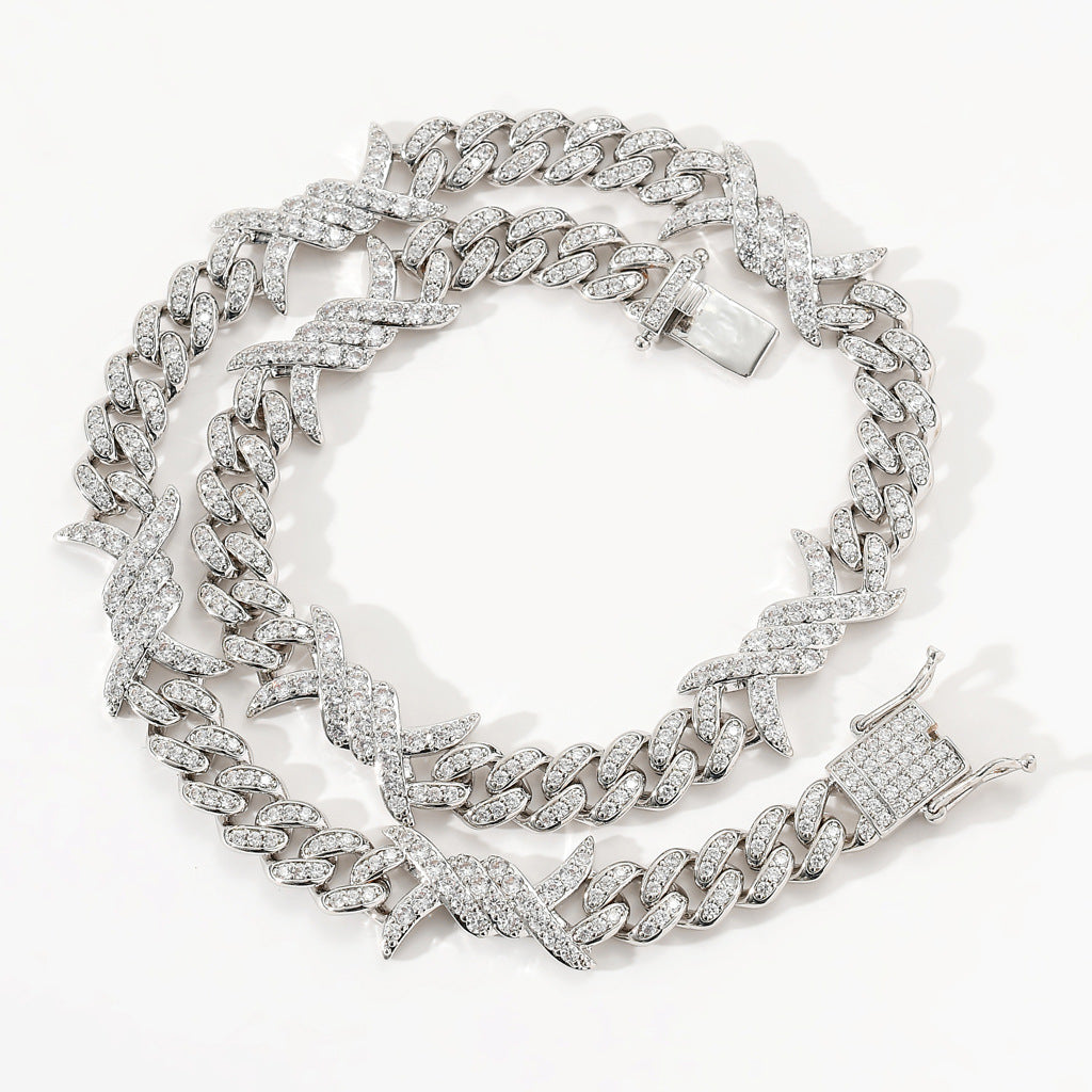 Couples Clavicle Chain Zircon Necklace