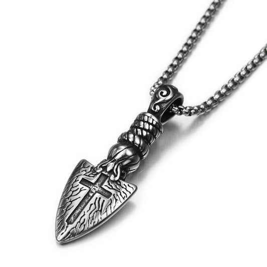 Trend Personality Cross Blade Necklace
