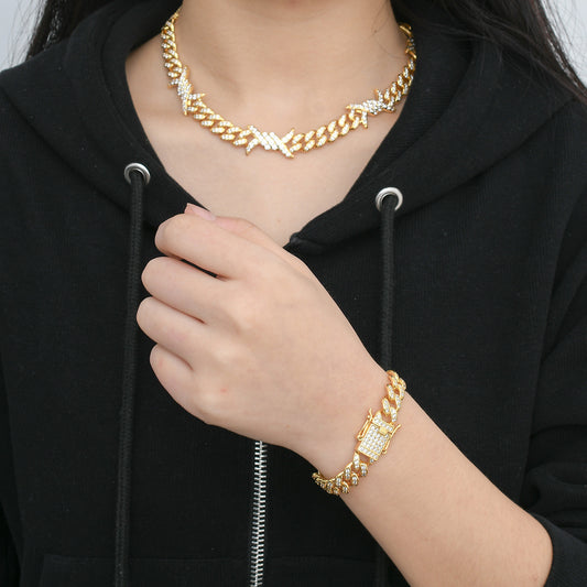 Couples Clavicle Chain Zircon Necklace