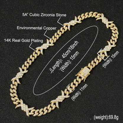 Couples Clavicle Chain Zircon Necklace